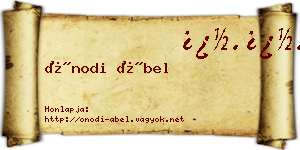 Ónodi Ábel névjegykártya